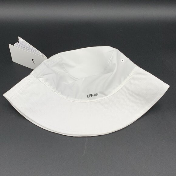 Nike Little Boys Girls Child Bucket Hat 4-7 White/Black 8A2682-001 Swoosh - Picture 4 of 4